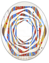 Floral Retro Pattern III - Modern Round or Oval Wall Mirror - Whirl