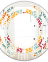 Diamond Retro X - Modern Round or Oval Wall Mirror - Space