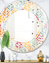 Diamond Retro X - Modern Round or Oval Wall Mirror - Wave
