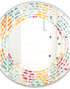 Diamond Retro X - Modern Round or Oval Wall Mirror - Wave