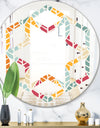 Diamond Retro X - Modern Round or Oval Wall Mirror - Hexagon Star