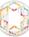 Diamond Retro X - Modern Round or Oval Wall Mirror - Hexagon Star