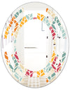 Diamond Retro X - Modern Round or Oval Wall Mirror - Space