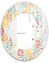 Diamond Retro X - Modern Round or Oval Wall Mirror - Wave