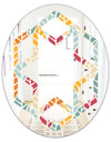 Diamond Retro X - Modern Round or Oval Wall Mirror - Hexagon Star