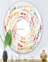 Diamond Retro X - Modern Round or Oval Wall Mirror - Whirl