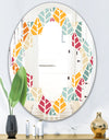 Diamond Retro X - Modern Round or Oval Wall Mirror - Quatrefoil