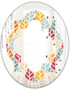 Diamond Retro X - Modern Round or Oval Wall Mirror - Quatrefoil