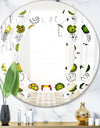 Retro Tree Top Design - Modern Round or Oval Wall Mirror - Space