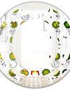 Retro Tree Top Design - Modern Round or Oval Wall Mirror - Space