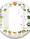 Retro Tree Top Design - Modern Round or Oval Wall Mirror - Leaves