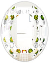 Retro Tree Top Design - Modern Round or Oval Wall Mirror - Space