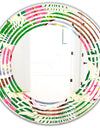 Tropical Cooconut and Jungle Flowers - Modern Round or Oval Wall Mirror - Wave