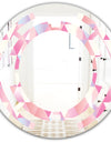Diamond Retro VI - Modern Round or Oval Wall Mirror - Space