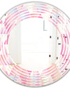 Diamond Retro VI - Modern Round or Oval Wall Mirror - Wave