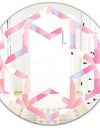Diamond Retro VI - Modern Round or Oval Wall Mirror - Hexagon Star
