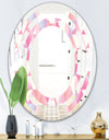 Diamond Retro VI - Modern Round or Oval Wall Mirror - Space
