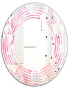 Diamond Retro VI - Modern Round or Oval Wall Mirror - Wave
