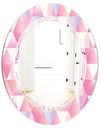 Diamond Retro VI - Modern Round or Oval Wall Mirror - Triple C
