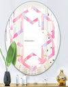 Diamond Retro VI - Modern Round or Oval Wall Mirror - Hexagon Star