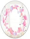 Diamond Retro VI - Modern Round or Oval Wall Mirror - Quatrefoil