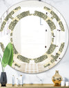 Abstract Design Retro Pattern III - Modern Round or Oval Wall Mirror - Space