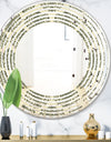 Abstract Design Retro Pattern III - Modern Round or Oval Wall Mirror - Wave