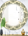 Abstract Design Retro Pattern III - Modern Round or Oval Wall Mirror - Triple C