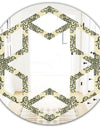 Abstract Design Retro Pattern III - Modern Round or Oval Wall Mirror - Hexagon Star