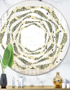 Abstract Design Retro Pattern III - Modern Round or Oval Wall Mirror - Whirl