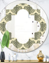 Abstract Design Retro Pattern III - Modern Round or Oval Wall Mirror - Quatrefoil