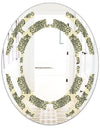 Abstract Design Retro Pattern III - Modern Round or Oval Wall Mirror - Space