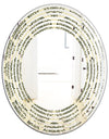 Abstract Design Retro Pattern III - Modern Round or Oval Wall Mirror - Wave