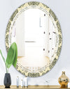 Abstract Design Retro Pattern III - Modern Round or Oval Wall Mirror - Triple C
