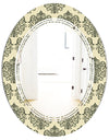 Abstract Design Retro Pattern III - Modern Round or Oval Wall Mirror - Triple C