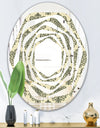 Abstract Design Retro Pattern III - Modern Round or Oval Wall Mirror - Whirl