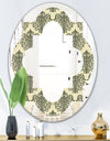 Abstract Design Retro Pattern III - Modern Round or Oval Wall Mirror - Quatrefoil