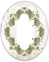 Abstract Design Retro Pattern III - Modern Round or Oval Wall Mirror - Quatrefoil