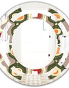 Retro Abstract Design X - Modern Round or Oval Wall Mirror - Space