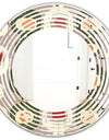 Retro Abstract Design X - Modern Round or Oval Wall Mirror - Wave
