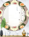 Retro Abstract Design X - Modern Round or Oval Wall Mirror - Triple C