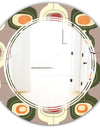 Retro Abstract Design X - Modern Round or Oval Wall Mirror - Triple C