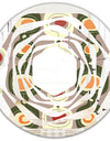 Retro Abstract Design X - Modern Round or Oval Wall Mirror - Whirl