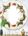 Retro Abstract Design X - Modern Round or Oval Wall Mirror - Quatrefoil