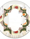 Retro Abstract Design X - Modern Round or Oval Wall Mirror - Quatrefoil