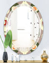 Retro Abstract Design X - Modern Round or Oval Wall Mirror - Triple C