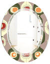Retro Abstract Design X - Modern Round or Oval Wall Mirror - Triple C