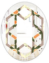 Retro Abstract Design X - Modern Round or Oval Wall Mirror - Hexagon Star