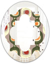 Retro Abstract Design X - Modern Round or Oval Wall Mirror - Quatrefoil