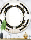 Gold Retro 80s - Modern Round or Oval Wall Mirror - Space